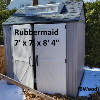 Shed - Rubbermaid, Resin Garden Shed, 7 x 7 x 8ft, 337 Sqf