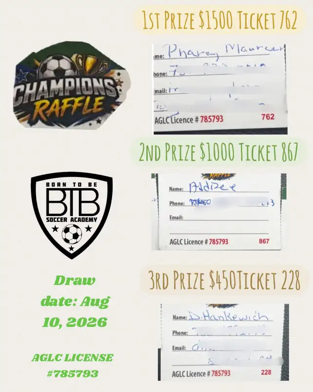 winner champions raffle