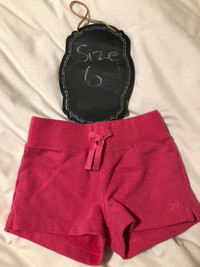 GYMBOREE PINK COTTON SHORTS - 6 GIRLS