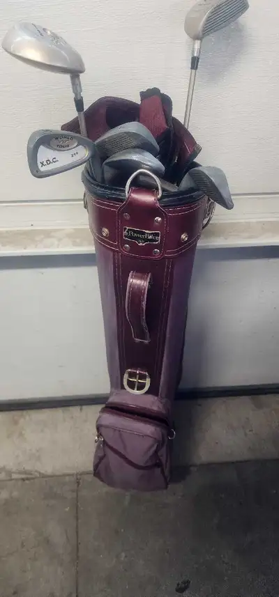 smaller golf bag with nice right hand clubs , View more