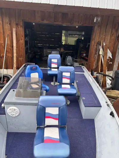Great older fishing boat and trailer. New carpet, 4 seats fish finder and 3 working mothers. 60HP me...