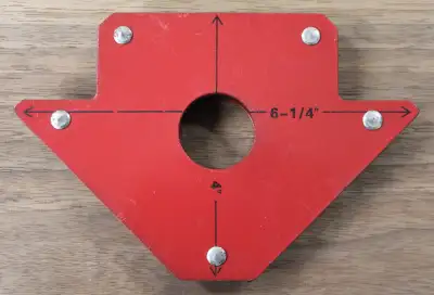 From their website: Medium magnetic welding jig. Strong non-switchable magnetic that sticks to any i...