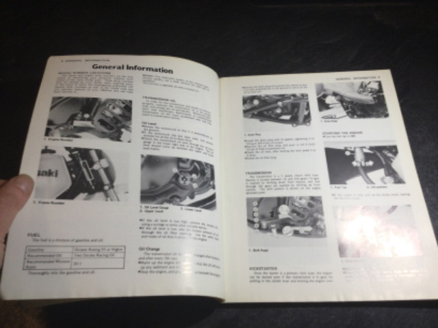 1980 Kawasaki KX80 Motorcycle Owners Manual Service Manual A2 B2 in Non-fiction in Parksville / Qualicum Beach - Image 2