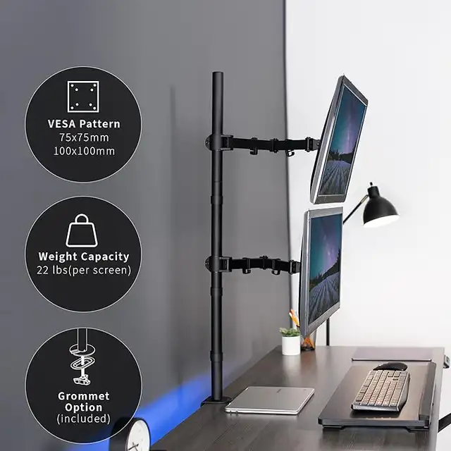 Extra Tall Vertically Stacked Dual Monitor Stand - STAND-V012T in General Electronics in Burnaby/New Westminster - Image 3