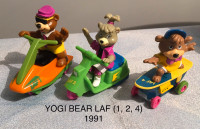 Figurines Yogi BEAR LAF (No: 1, 2 et 4) McDonald 1991