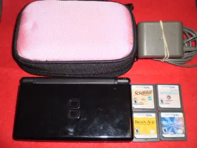 Nintendo DS Lite (USG-001), Black, with Games, View more