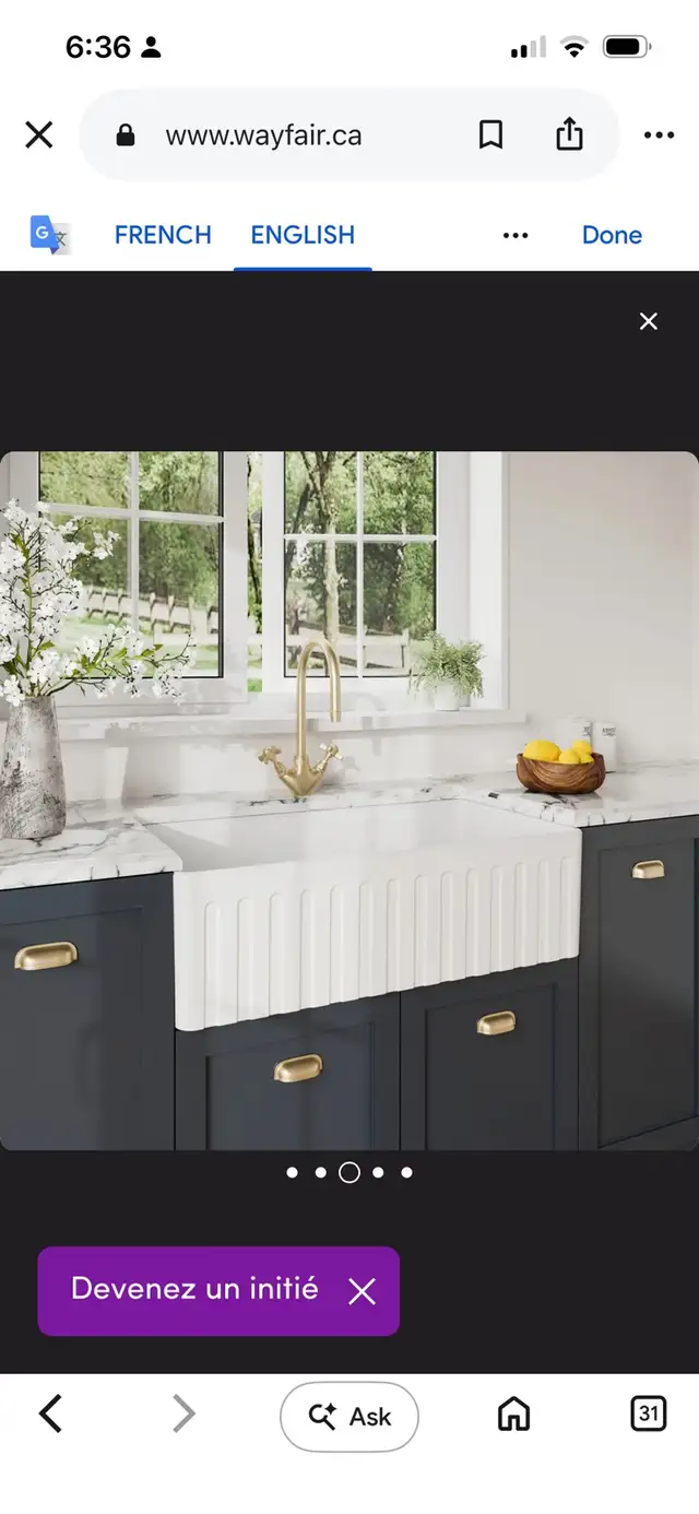 Nuie Butler EF10533 Kitchen Sink in Kitchen & Dining Wares in Mississauga / Peel Region - Image 4
