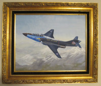 Original 409 Squadron Hawk One Oil Painting