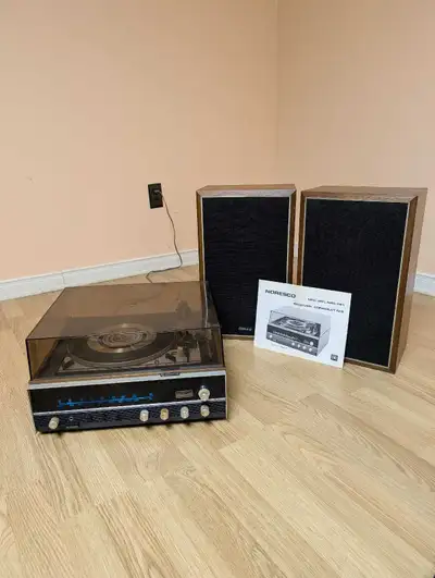 VINTAGE DUAL 1215 TURNTABLE,RADIO AND SPEAKERS, View more