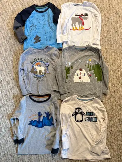 Boys Winter Themed Long Sleeved Shirts Toddler  Size 4 Vintage, View more