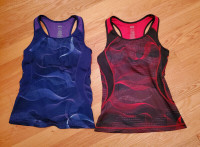 Ladies Athletic Tops Small Size w/mesh lining and cup padding