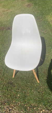 Retro White Bucket Eames Styled Chairs