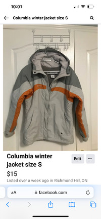 Women Columbia winter jacket size S