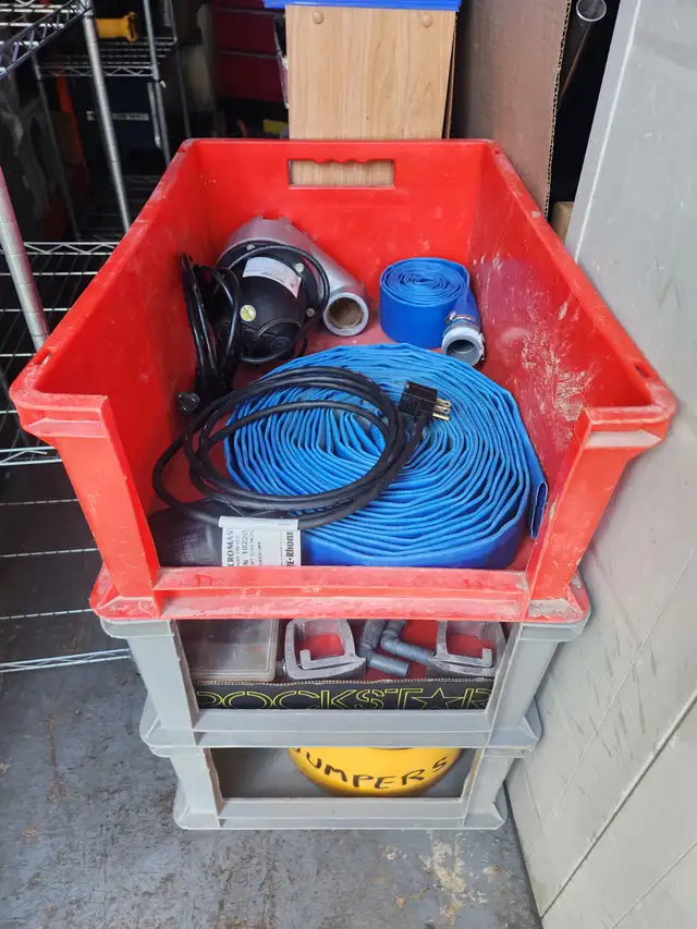6 Pc. Stackable Industrial Bins Totes Out Of Hard Thick Plastic in Tool Storage & Benches in Windsor Region - Image 4