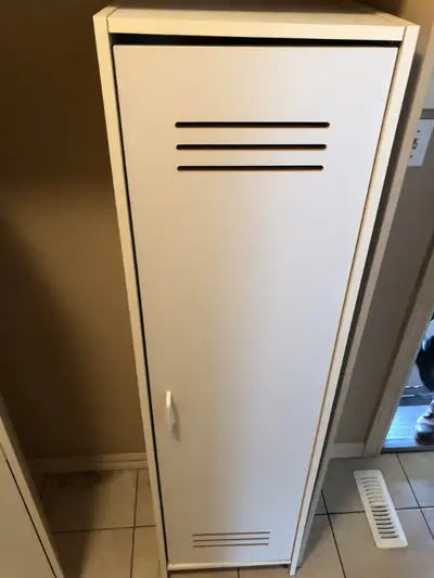 I deliver! Vintage cabinet shelving unit, View more