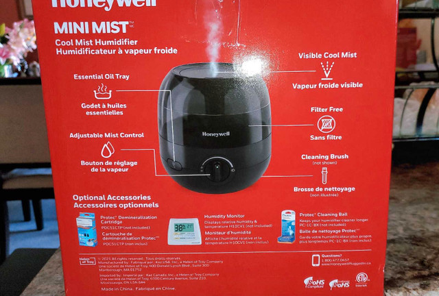 Honeywell Mini Mist Humidifier LIKE NEW in Heaters, Humidifiers & Dehumidifiers in Annapolis Valley - Image 3