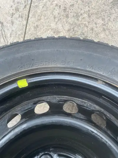 2 Sets of Winter Tires on rims: 215/55R16 Used on 2019 and 2024 Honda Civic Sedans 1 Set Uniroyal Ti...