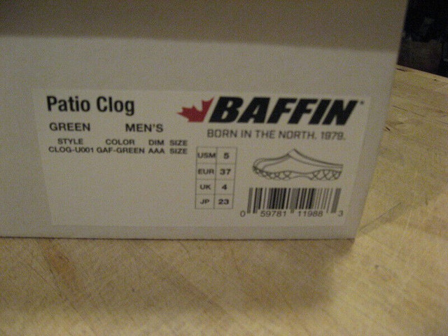 Baffin ''Patio Clog''(soulier de jardin) VERT 7 Femme/5 Homme dans Femmes - Chaussures  à Ouest de l’Île - Image 2
