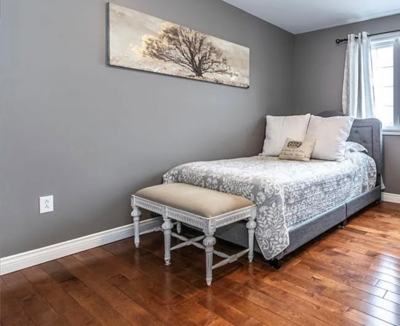 Double bed headboard plus mattress (box spring not included) Beds