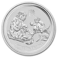 piece en argent singe/silver lunar II bullion monkey 2016 1 oz