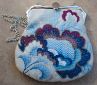 Blues Purse, Needlepointed, Hand-Made, Fully Lined