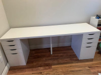 Ikea Desk - Lagkapten Table, 2 Alex 4-drawer Units, Swivel Chair