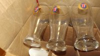 6 FOSTERS TALL BEER GLASSES BOX SET/NEW AUSSIE GLASSWARE