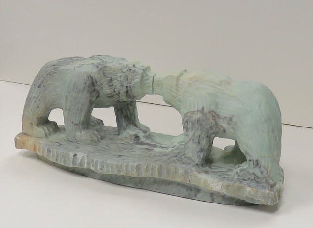 “Grizzly Greeting” original soapstone carving by Anthony Antoine in Arts & Collectibles in Edmonton - Image 3