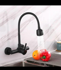 Wall Mount Faucet with Sprayer Kitchen Faucet Pot Filler Polishe
