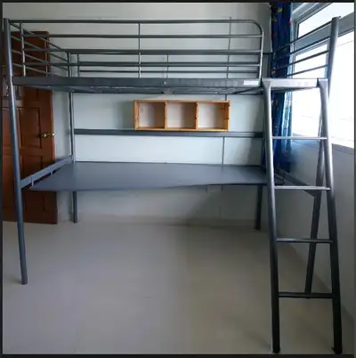 It is truly in excellent condition with all the hardware to put it together (pretty easy to do with...