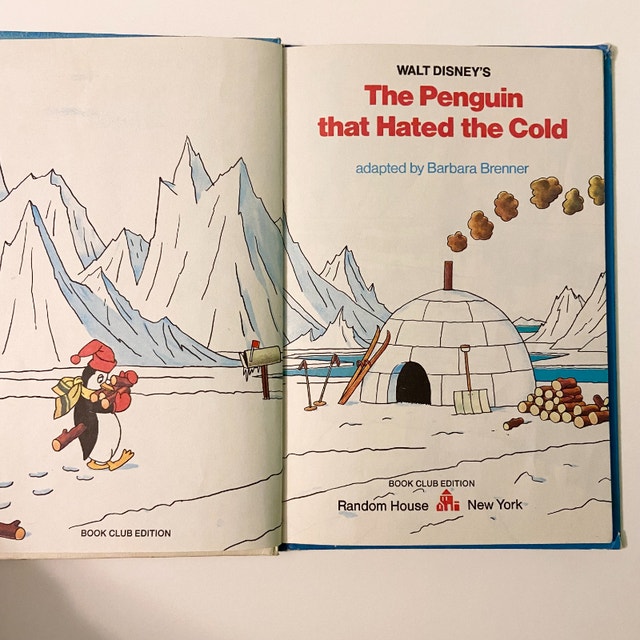 1973 Walt Disney The Penguin That Hated The Cold Book | Children