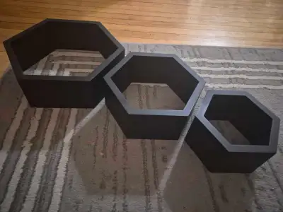 Hexagon pine wood shelves, View more