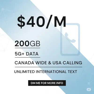 Affordable 5G+ Cell Plan with International Texting, View more