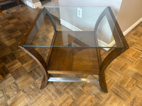 Stylish Glass End Table 