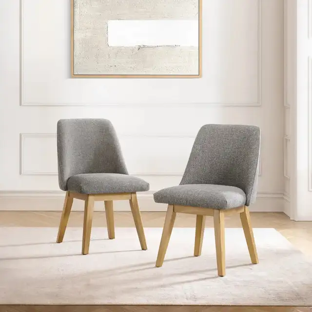 Aiden & Ivy Destin Fabric Dining Chair, 2-pack Open box