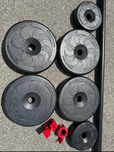 1” weights $1 per pound, barbell, spin bikes, View more