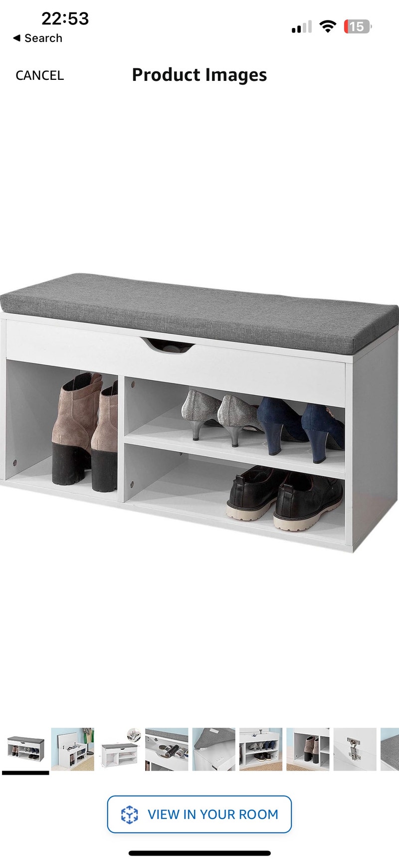 Shoe Storage Rack Shoe Bench with Lift Up Bench Top
