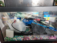 Fish tank and some supplies 