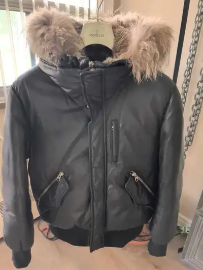 Mackage Leather Bomber Jacket, View more