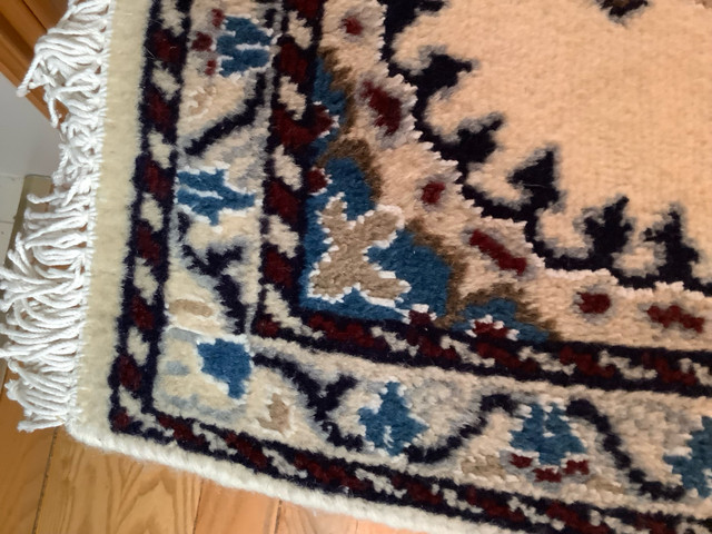 Hand Made/Hand Knotted Fringed Wool Prayer Rug/Mat in Rugs, Carpets & Runners in Belleville - Image 3