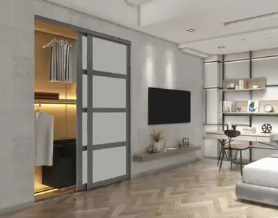 Frosted glass closet sliding door  , View more