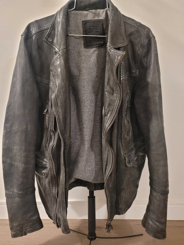 Allsaints leather biker jacket in Men's in City of Toronto - Image 2