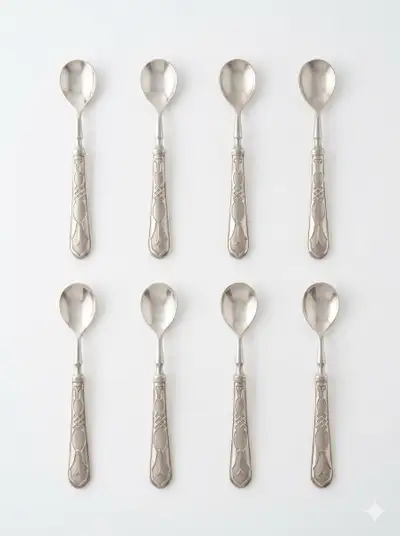 Vintage Silver Plated Demitasse Espresso Spoons, View more