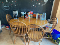 Wooden kitchen table + chairs