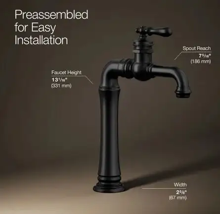 Artifacts Gentleman's Single Hole Bathroom Faucet in Bathwares in Ottawa - Image 4