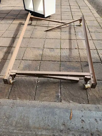 Light brown metal Bed Frame**can be used for Single/Double/Queen, View more