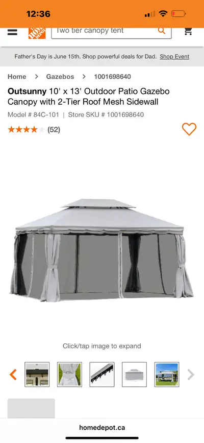 Gazebo 13 by 10 brand new, View more