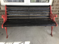Cast iron outdoor bench - $100
