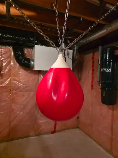 PUNCHING BAG AND ADIDAS GLOVES. PURCHASED THE BAG FOR $105 AND ADIDAS GLOVES FOR $90 on AMAZON. AS G...