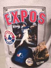 1990s Montreal Expos MLB Baseball T Shirt XL Youth Small Adult